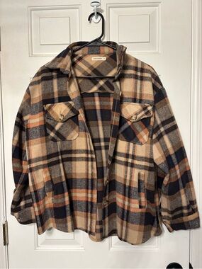 Boutique plaid shacket